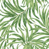 Bali Leaves Wallpaper Wallpaper Ashford House Double Roll White/Green 