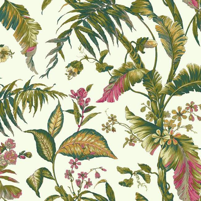 Fiji Garden Wallpaper Wallpaper Ashford House Double Roll White/Brights 
