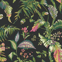 Fiji Garden Wallpaper Wallpaper Ashford House Double Roll Black/Brights 