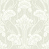 Nouveau Damask Wallpaper Wallpaper Antonina Vella Double Roll Bone Beige 