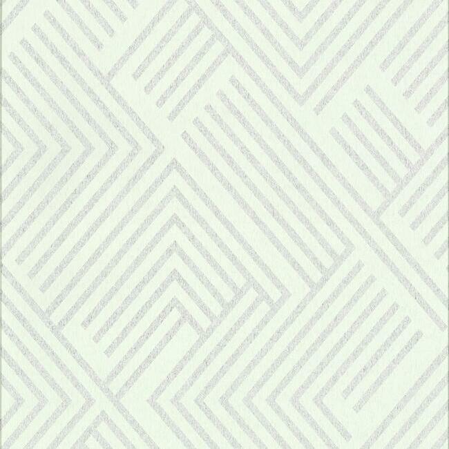 Perplexing Wallpaper Wallpaper York Double Roll White/Silver 