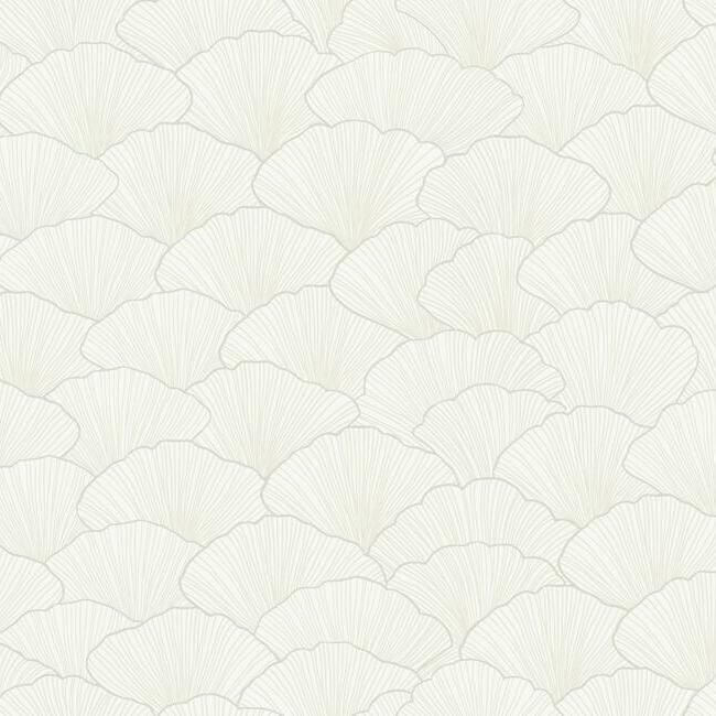 Luminous Ginkgo Wallpaper Wallpaper Candice Olson Double Roll White/Cream 