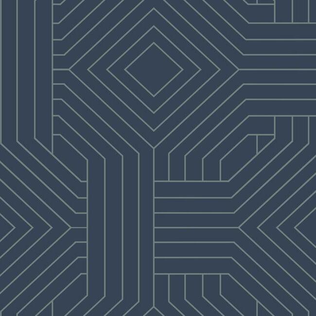 Diverging Diamonds Wallpaper Wallpaper Candice Olson Double Roll Fantasy Navy 