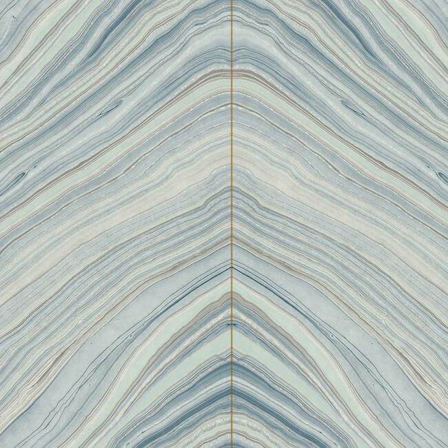 Onyx Strata Wallpaper Wallpaper Candice Olson Double Roll Mist Blue 