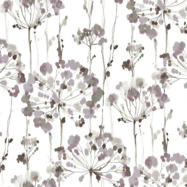 Flourish Wallpaper Wallpaper Candice Olson Double Roll Moonlight Lavender 