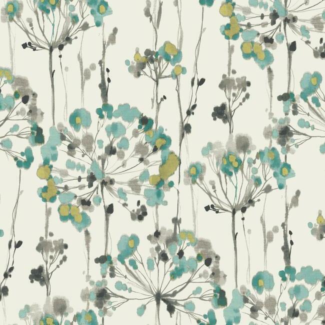 Flourish Wallpaper Wallpaper Candice Olson Double Roll Turquiose 