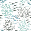 Marine Garden Wallpaper Wallpaper York Double Roll Ocean/Fog 