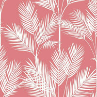 King Palm Silhouette Wallpaper Wallpaper York Double Roll Coral 
