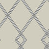 Ribbon Stripe Trellis Wallpaper Wallpaper York Double Roll Taupe 