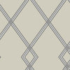 Ribbon Stripe Trellis Wallpaper Wallpaper York Double Roll Taupe 