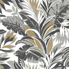 Palm Silhouette Wallpaper Wallpaper York Double Roll Black/Gold 