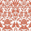 Botanical Damask Wallpaper Wallpaper York Double Roll Orange 