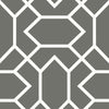 Modern Geometric Peel and Stick Wallpaper Peel and Stick Wallpaper RoomMates Roll Dark Gray 