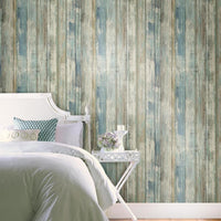 Distressed Wood Peel and Stick Wallpaper Peel and Stick Wallpaper RoomMates   