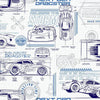 Disney and Pixar Cars Schematic Wallpaper Wallpaper York Double Roll Blue 
