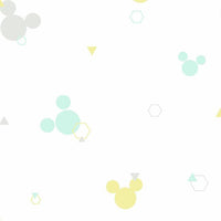 Disney Minnie Mouse Dots Wallpaper Wallpaper York Double Roll Green/Yellow 