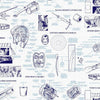 Marvels Heroes Schematics Wallpaper Wallpaper York Double Roll Blue 