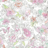 Disney Princess Royal Floral Wallpaper Wallpaper York Double Roll Coral 