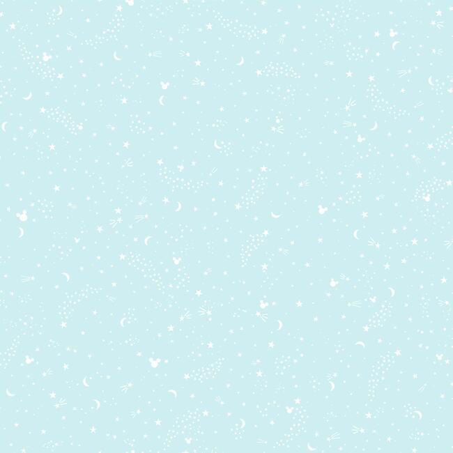 Disney Mickey Mouse Star Wallpaper Wallpaper York Double Roll Teal 