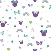Disney Minnie Mouse Rainbow Wallpaper Wallpaper York Double Roll Purple 
