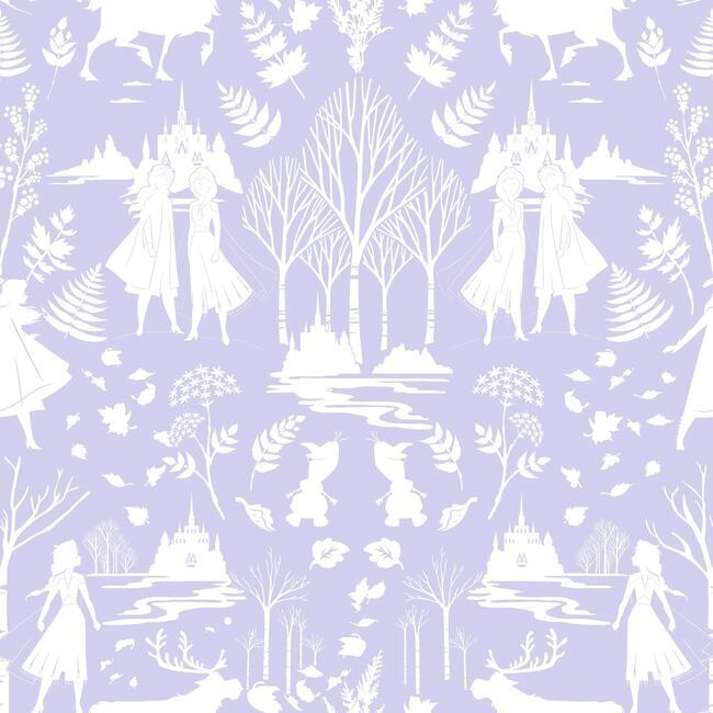 Disney Frozen 2 Nordic Wallpaper Wallpaper York Double Roll Purple 
