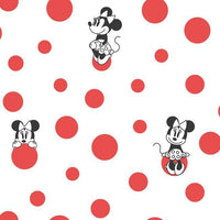 Disney Minnie Mouse Dots Wallpaper Wallpaper York Double Roll Red 