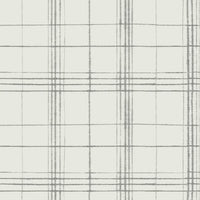 Farmhouse Plaid Wallpaper Wallpaper York Double Roll Taupe/Charcoal 
