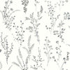 Wildflower Sprigs Wallpaper Wallpaper York Double Roll Black/White 