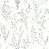 Wildflower Sprigs Wallpaper Wallpaper York Double Roll Blue/Green 