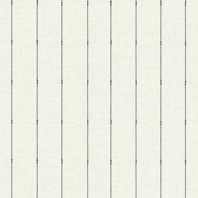 In Stitches Stripe Wallpaper Wallpaper York Double Roll Black/Cream 