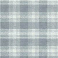 Woven Buffalo Check Wallpaper Wallpaper York Double Roll Blue 