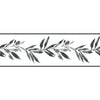 Olive Branch Wallpaper Border Wallpaper Border York Spool Black/White 