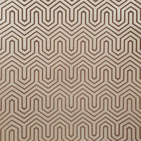 Labyrinth Wallpaper Wallpaper York Double Roll Glint/Brown Silver 