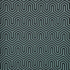 Labyrinth Wallpaper Wallpaper York Double Roll Teal/Black 