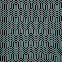 Labyrinth Wallpaper Wallpaper York Double Roll Teal/Black 