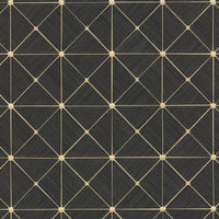Dazzling Diamond Sisal Wallpaper Wallpaper York Sample Black/Gold