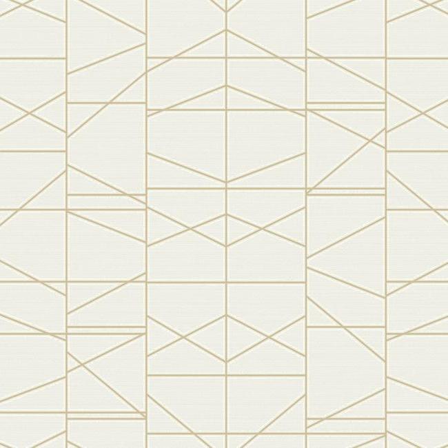 Modern Perspective Wallpaper Wallpaper York Double Roll Gold/Cream 