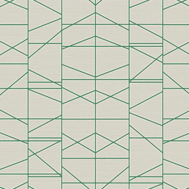 Modern Perspective Wallpaper Wallpaper York Double Roll Shamrock/Cream 