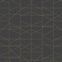 Modern Perspective Wallpaper Wallpaper York Double Roll Gold/Black 