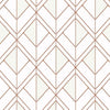 Diamond Shadow Wallpaper Wallpaper York Double Roll White/Terracotta 