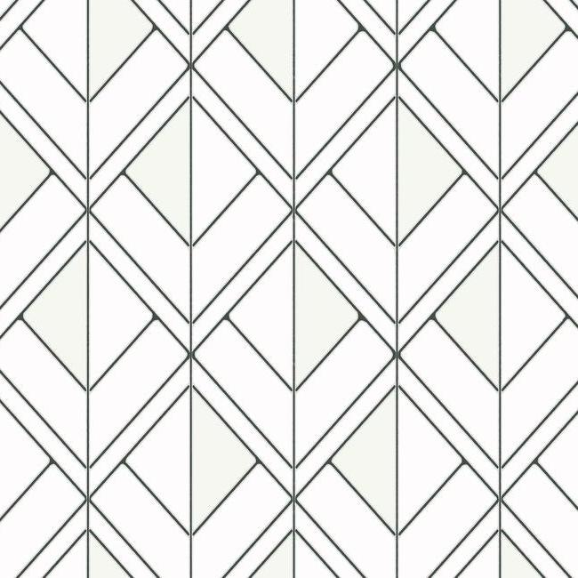 Diamond Shadow Wallpaper Wallpaper York Double Roll White/Black 