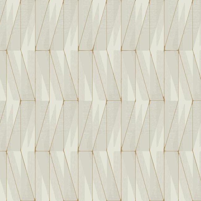 On An Angle Wallpaper Wallpaper York Double Roll Soft Greys/Gold 