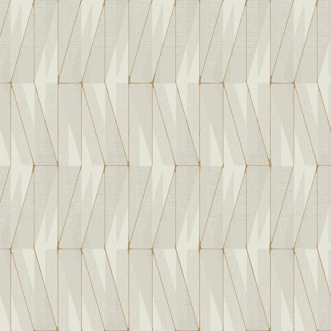 On An Angle Wallpaper Wallpaper York Double Roll Soft Greys/Gold 
