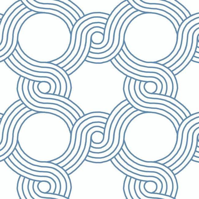 The Twist Wallpaper Wallpaper York Double Roll Jay Blue 