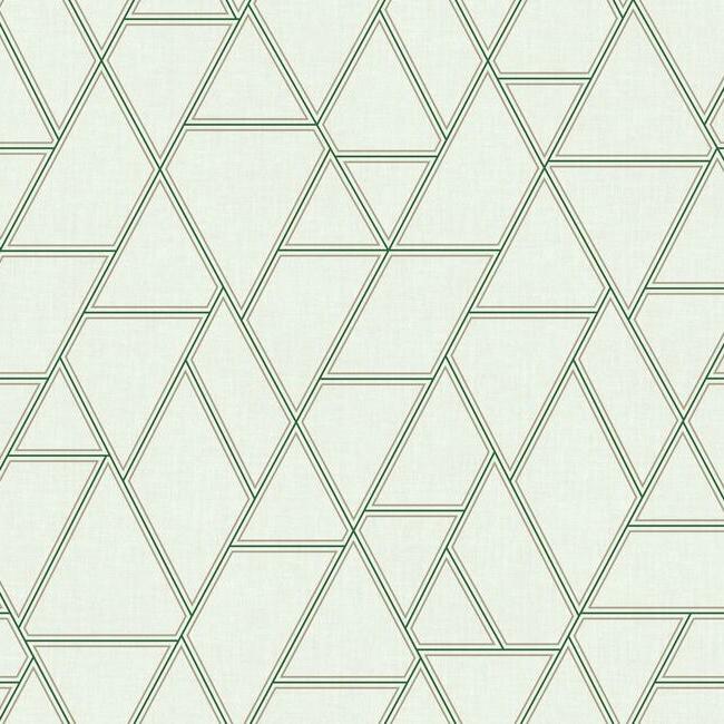 Pathways Wallpaper Wallpaper York Double Roll White/Green 