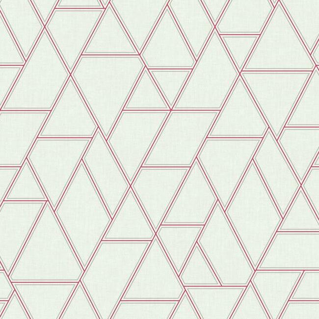 Pathways Wallpaper Wallpaper York Double Roll White/Crimson 