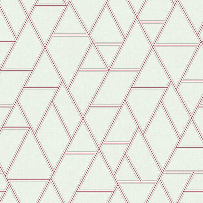 Pathways Wallpaper Wallpaper York Double Roll White/Crimson 