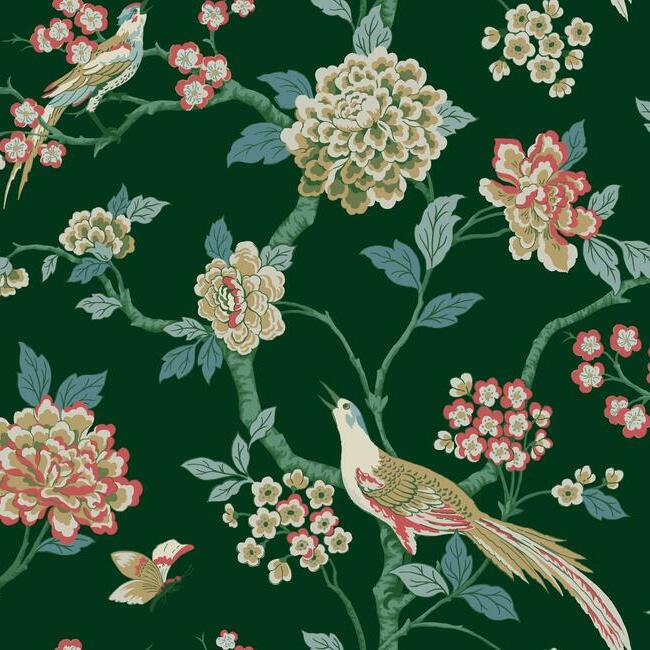 Fanciful Wallpaper Wallpaper York Double Roll Dark Green 