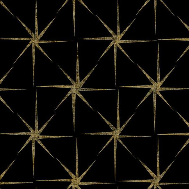 Evening Star Wallpaper Wallpaper York Double Roll Black 