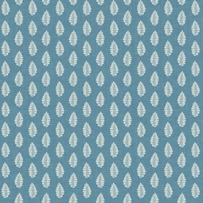 Leaf Pendant Wallpaper Wallpaper York Double Roll Blue 